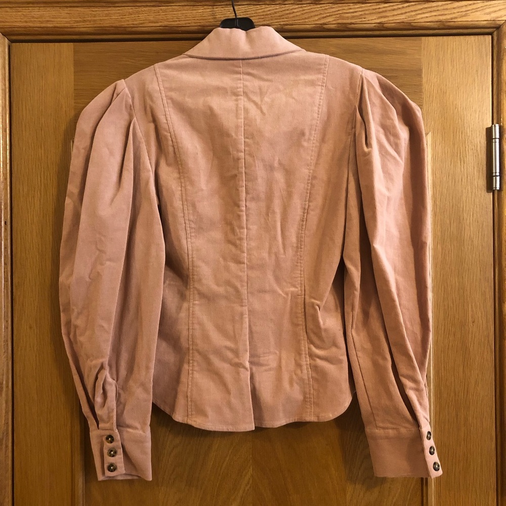 NWT Ulla Johnson ZOE blouse pale oak Size 6 - Picture 7 of 8